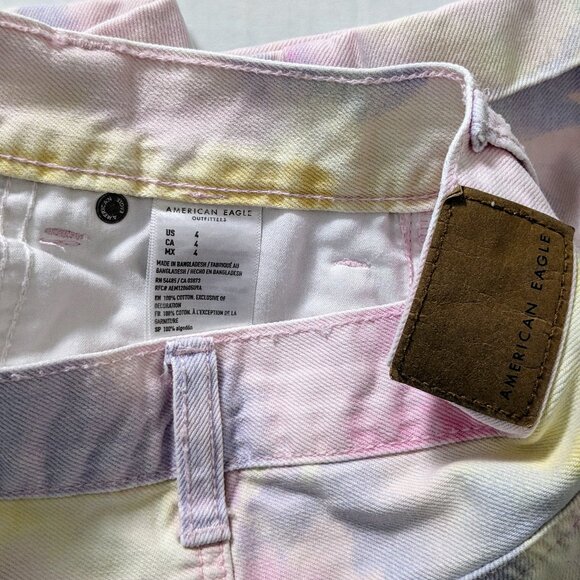 AMERICAN EAGLE OUTFITTERS Women's Cuffed Shorts  Size 4 Multi Pastels - Picture 5 of 5